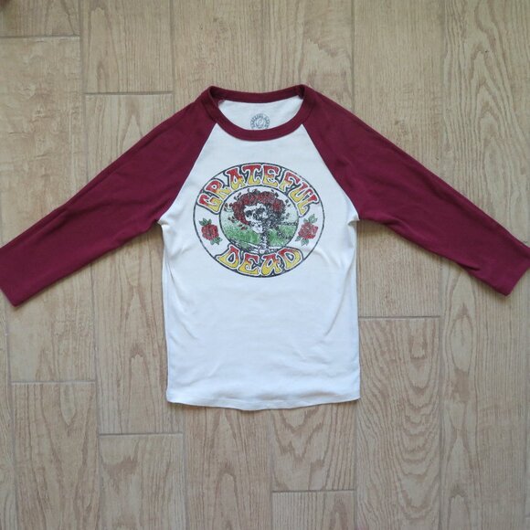 Grateful Dead Raglan Shirt Skull Roses Bertha Juniors Size M - Picture 2 of 7